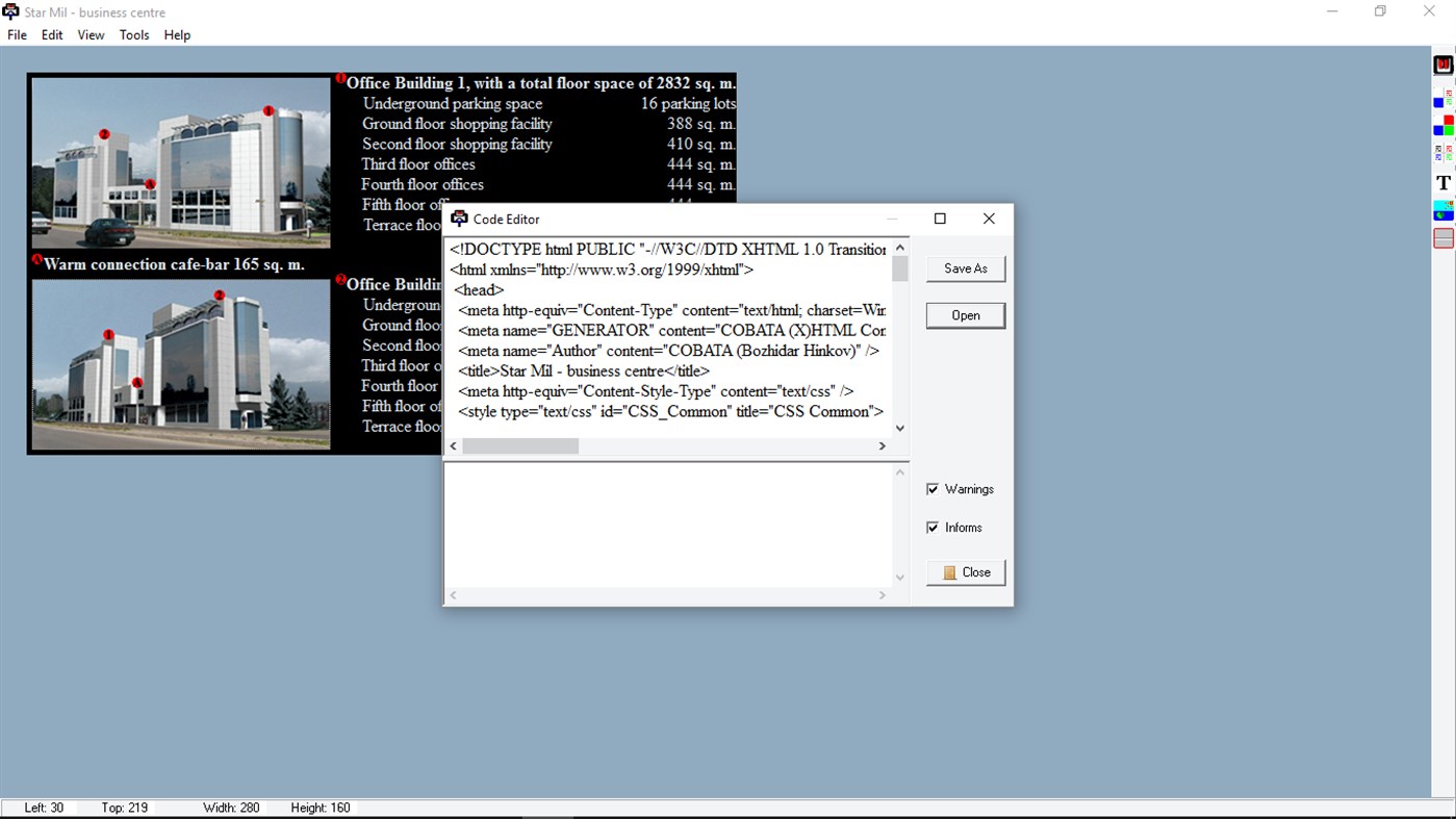 #4. COBATA (X)HTML Constructor 1.0 Free (Windows) 来自: COBATA Software