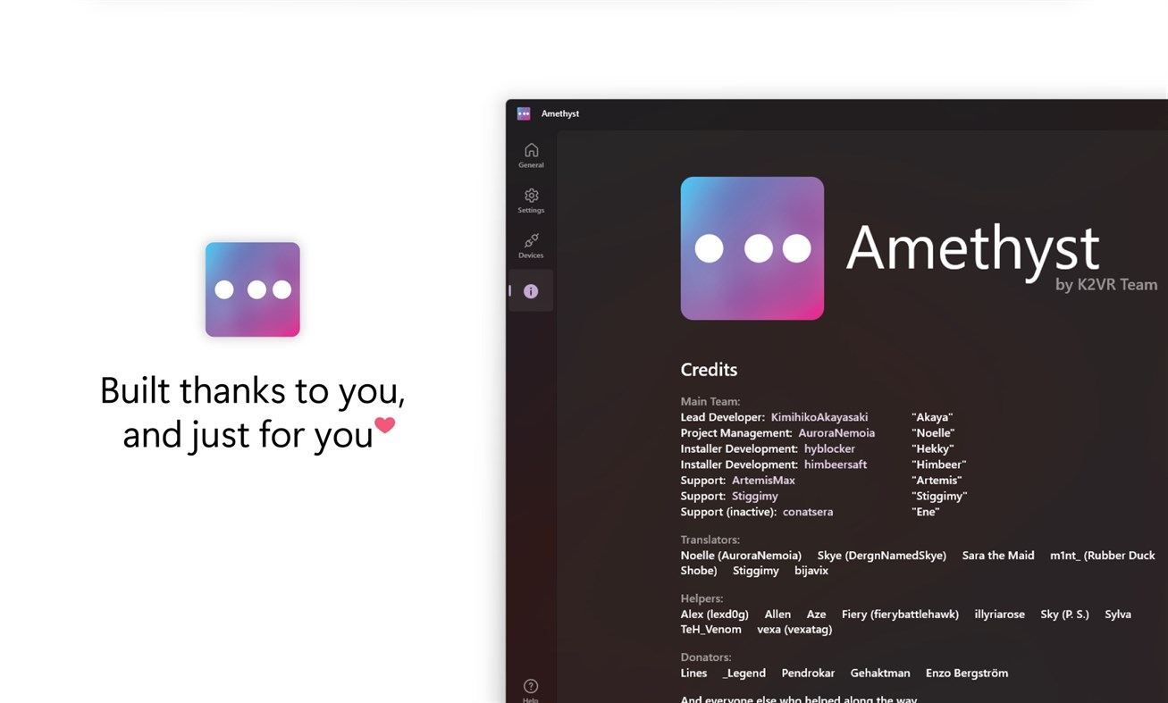 #6. Amethyst - Open Source Body Tracking (Windows) 게시자: K2VR Team
