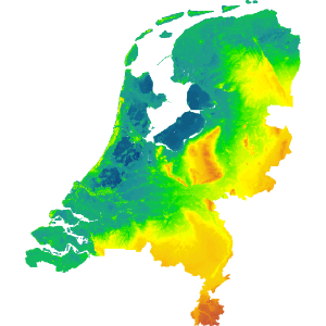 Hoogtekaart Nederland