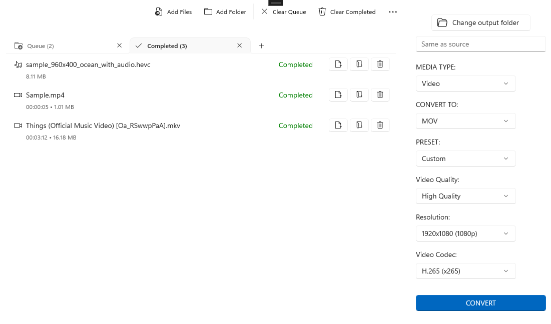 Video Converter for Windows screenshot