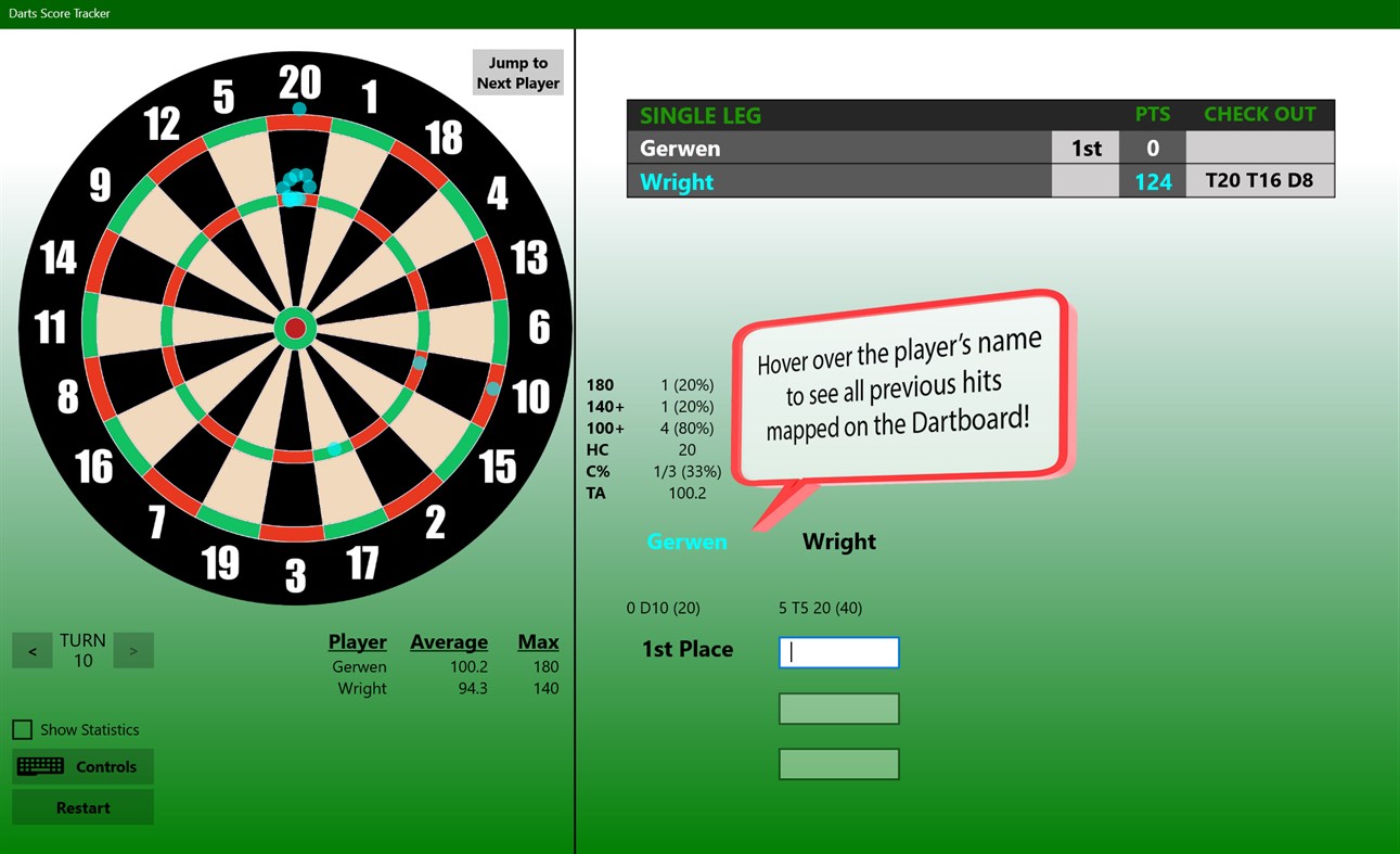 #4. Darts Score Tracker (Windows) De: A.B.