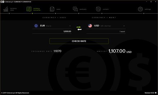 Cinkciarz.pl Currency Exchange screenshot 2