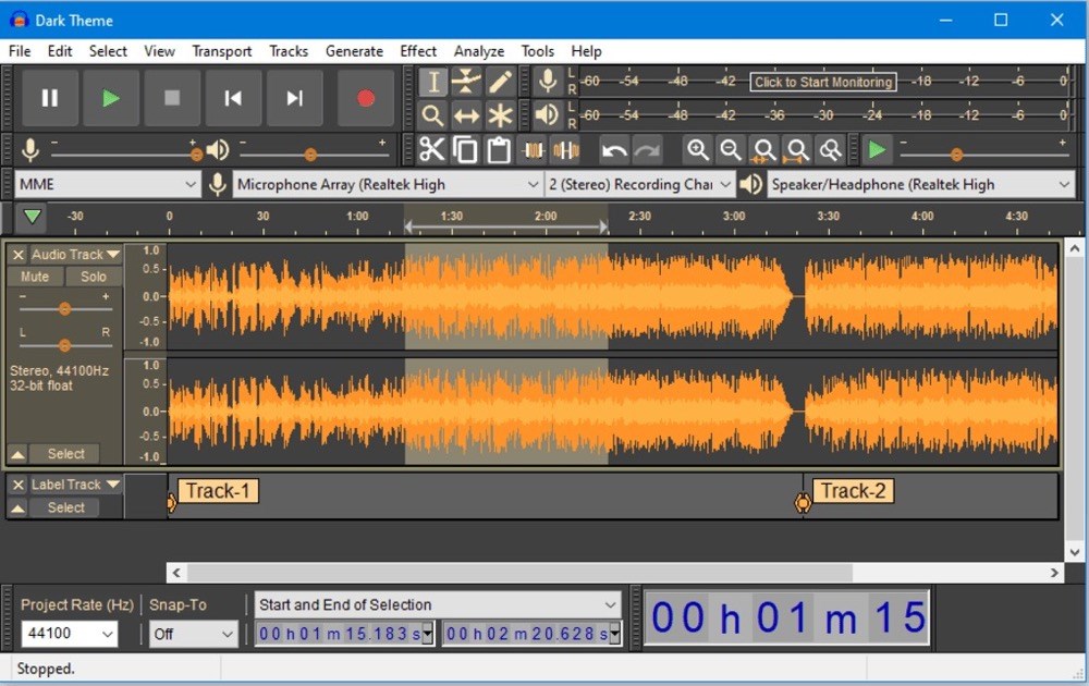 utility allows you to seamlessly record, play and edit audio