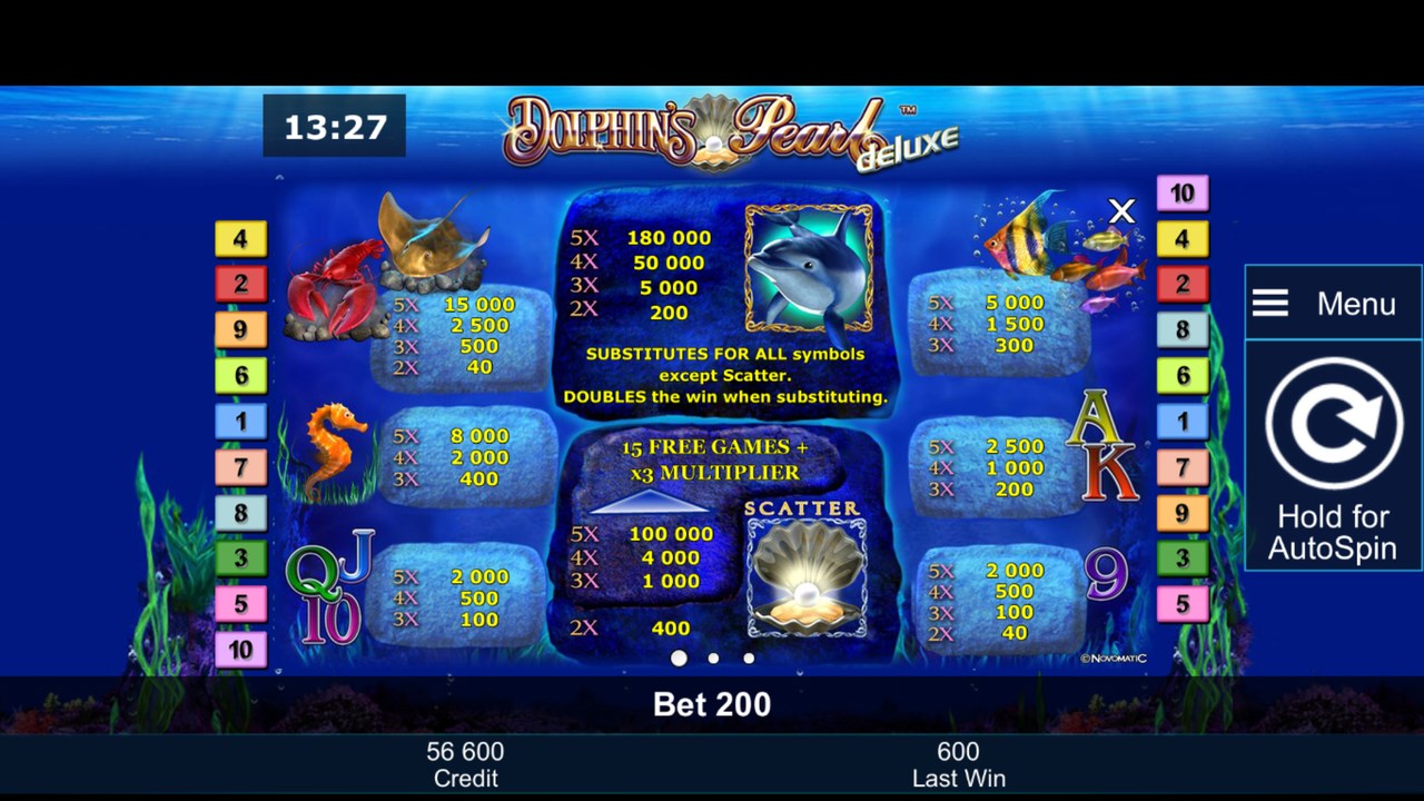 Captura de Pantalla 12 Dolphin's Pearl Deluxe Free Casino Slot Machine windows