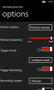 Motion Detector screenshot 2
