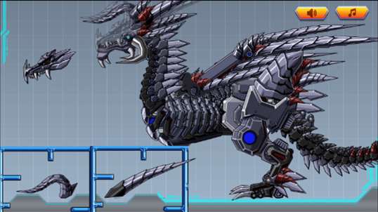 Robot Skeleton Dragon Assemble screenshot 2