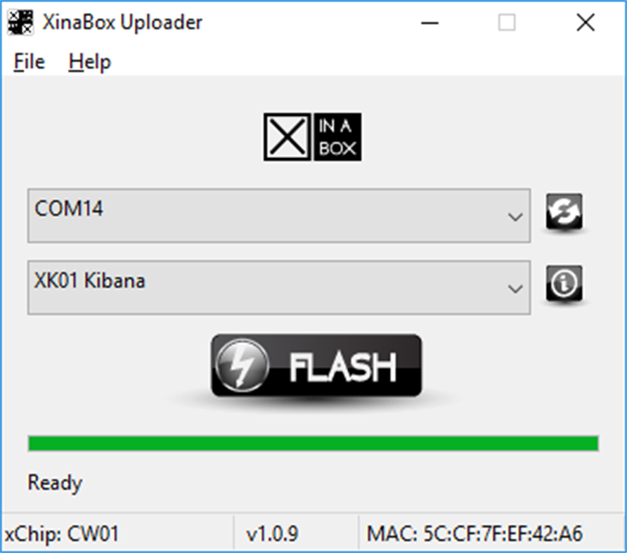 #4. XinaBox Uploader (Windows) Podle: XinaBox