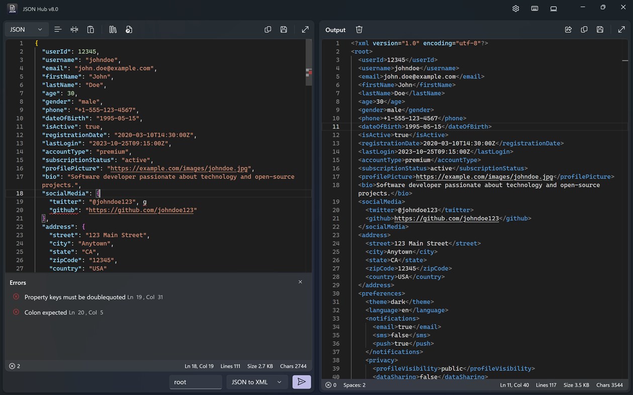 #5. JSON Hub (Windows) Tekijänä: Aadhil RF