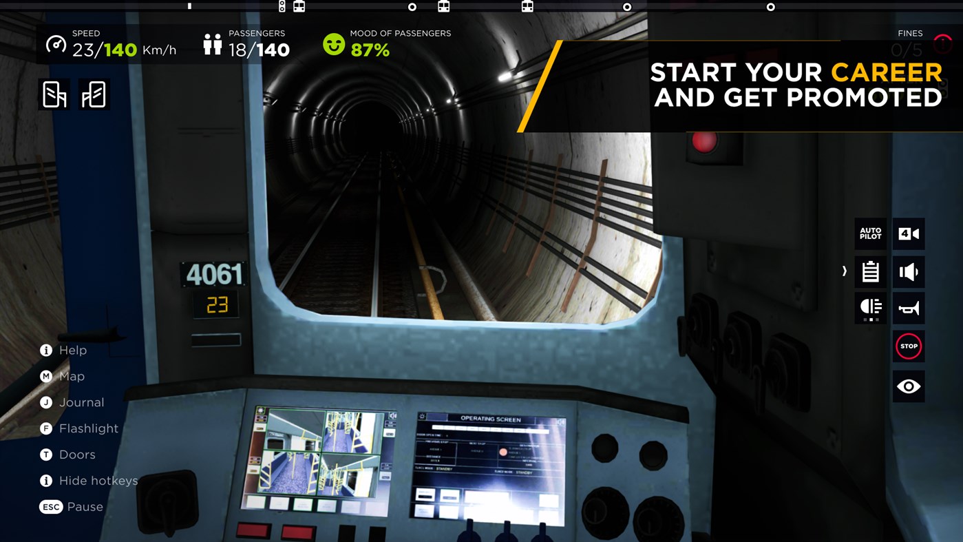 #2. Subway Simulator 3D - Metro Train Driving (Windows) By: Vortex Labs Apps LLP