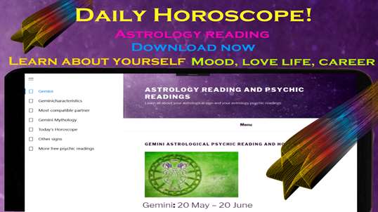 Gemini daily horoscope - Astrology psychic reading screenshot 1