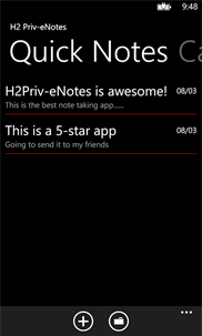 H2 Priv-eNotes screenshot 1