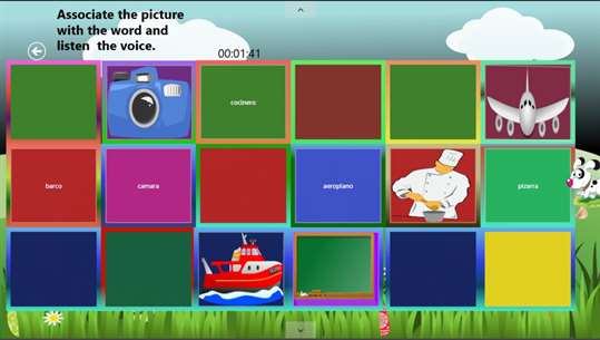 Learn Spanish Memory Game screenshot 2