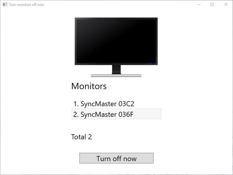 Turn monitors off now - PC - (Windows)