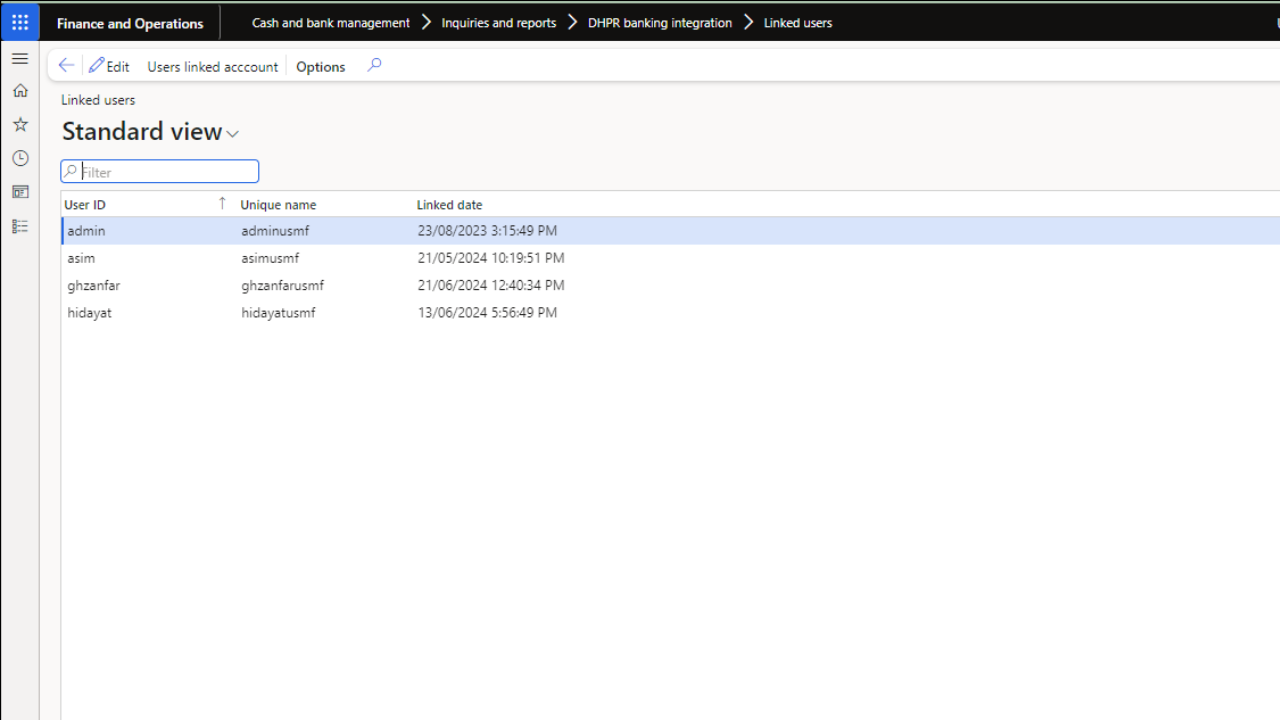 Snapshot 1 of Banking Connector in D365