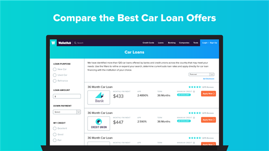 Compare Car Loans at WalletHub screenshot 1