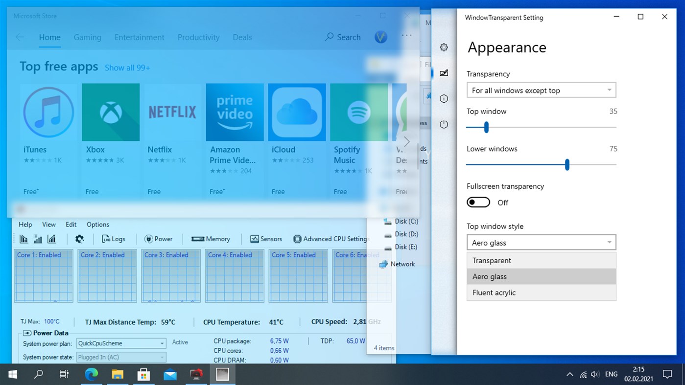 #3. WindowTransparent+ (Windows) 来自: Valaut