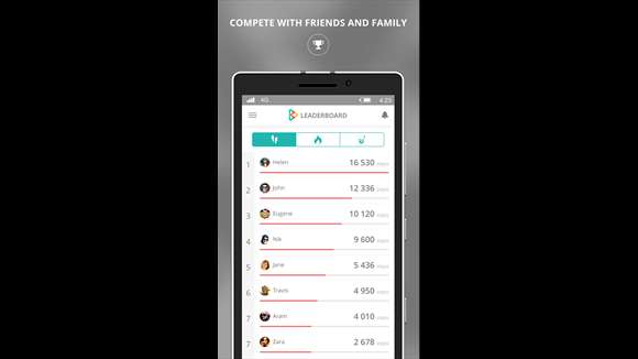 Screenshot: Compete with friends and family