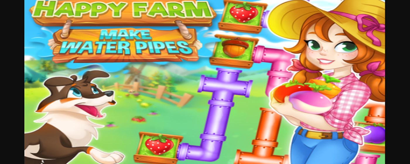 Happy Farm Make Water Pipes Game marquee promo image