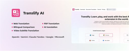 Translify - Translate Web & PDF marquee promo image