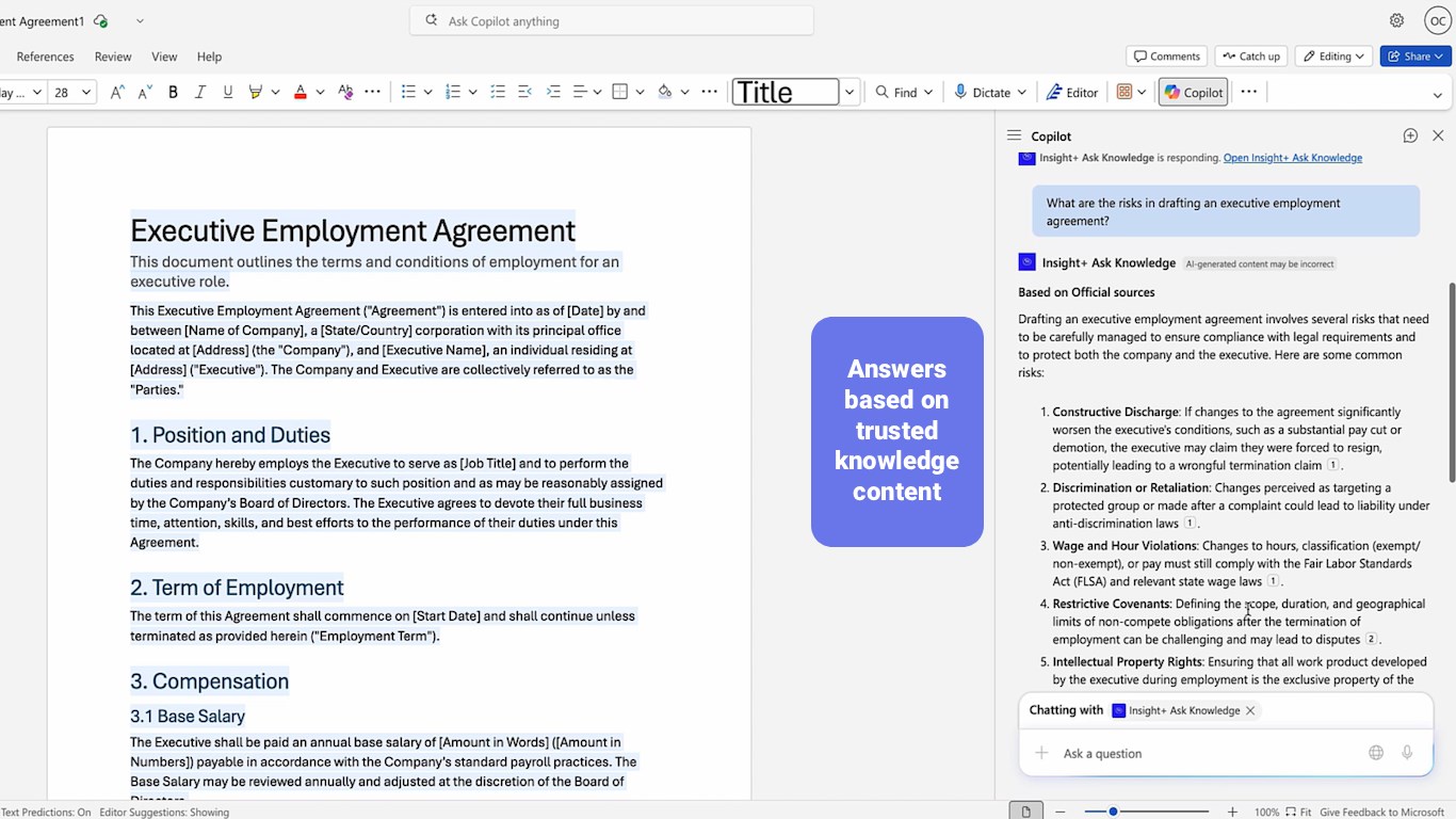Insight+ Ask Knowledge preview 4