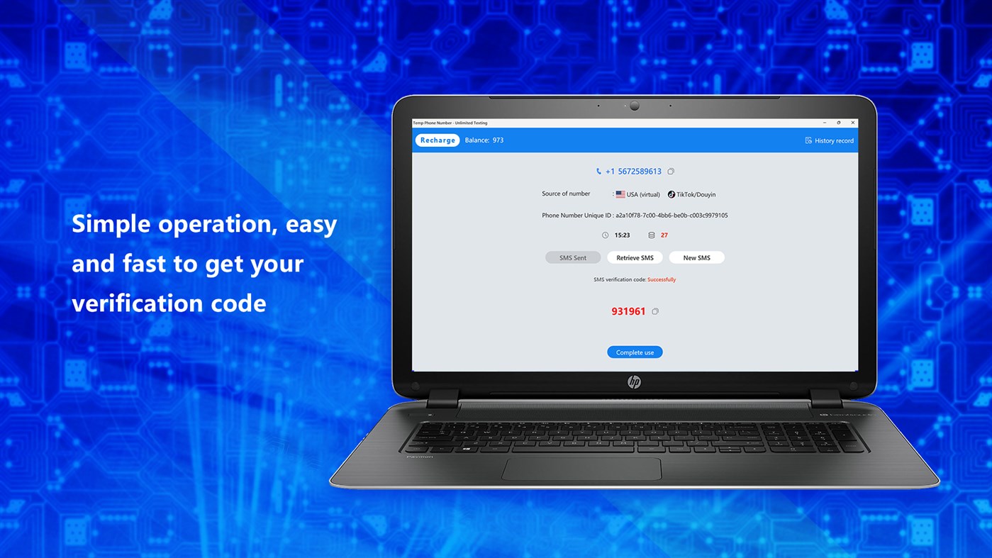 #2. Temp Phone Number - Unlimited Texting (Windows) 作者: SecurityDevelopment