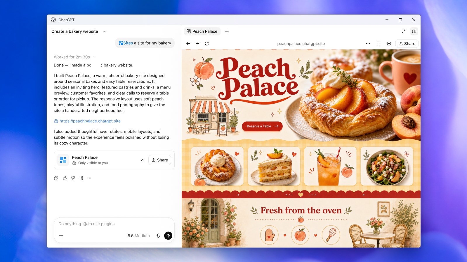 ChatGPT (Beta) screenshot