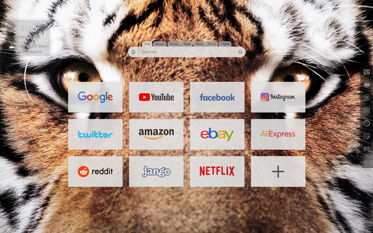 Tiger HD Wallpapers - Custom New Tab