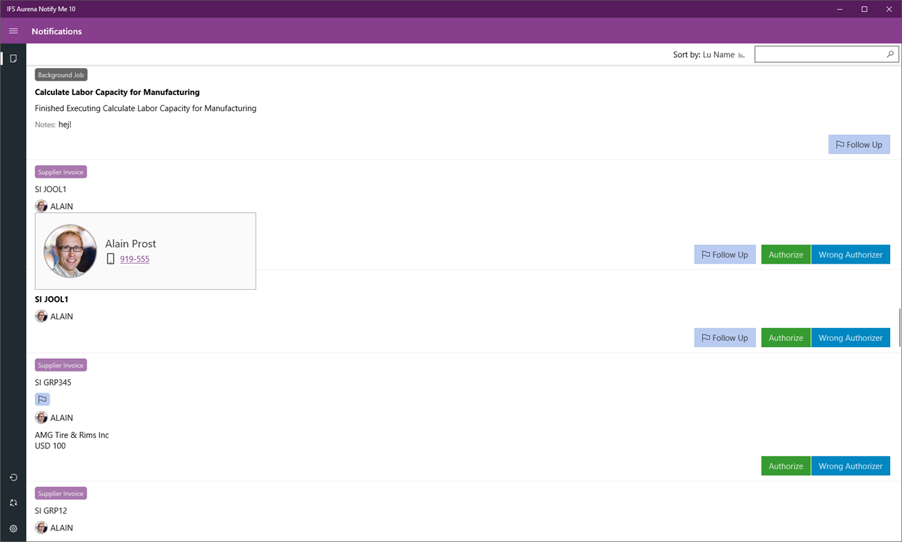 #1. IFS Aurena Notify Me 10 (Windows) Με: IFS