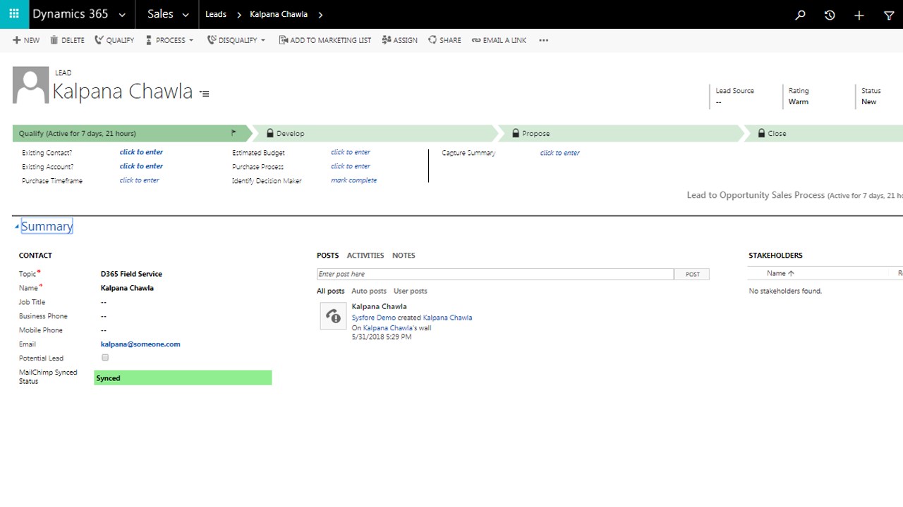 Snapshot 1 of Sysfore PROMOT 365