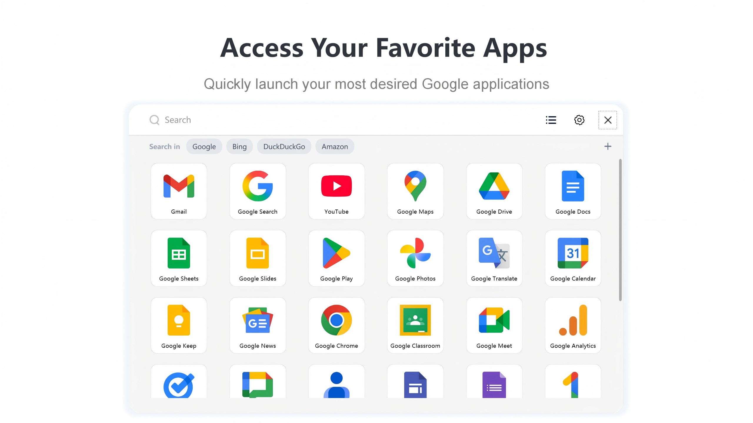 G App Launcher screenshot