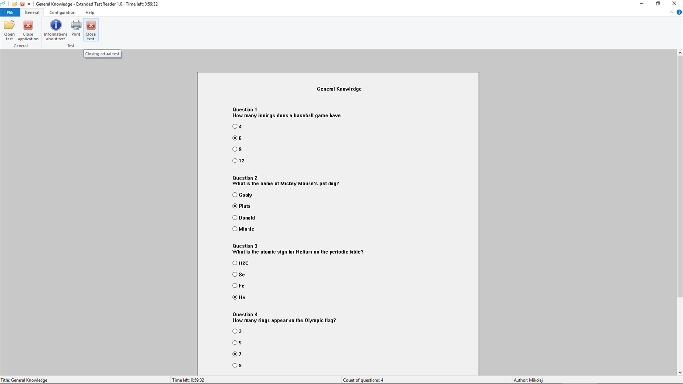 #1. Extended Test Reader (Windows) 게시자: mxn dev Mikołaj Płachta