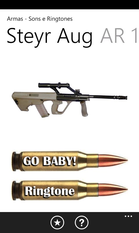 Captura de Pantalla 2 Armas - Sons e Ringtones windows