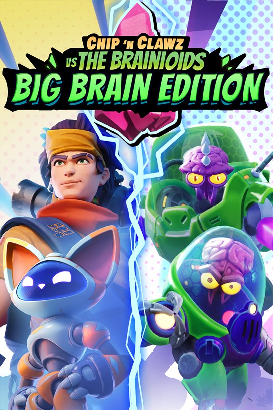 Box shot of Chip ‘n Clawz vs. The Brainioids - Big Brain Edition
