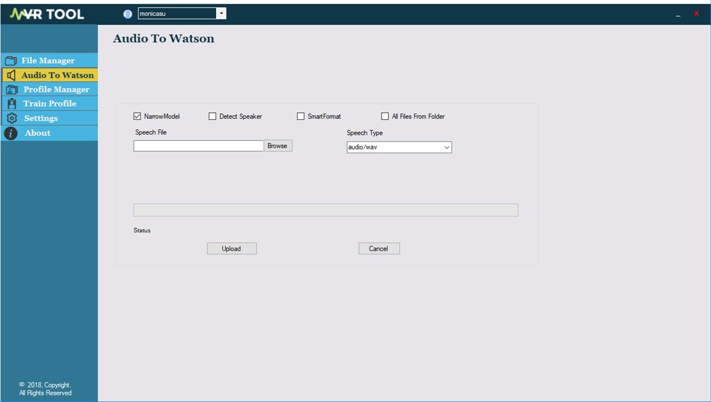 #9. Watson Speech to Text Productivity Tool for Transcribers (Windows) Przez: M2ComSys