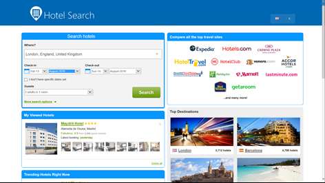 Hotel Search - Reservations Screenshots 1