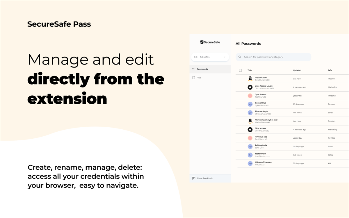 SecureSafe Pass Extension - Edge add-on
