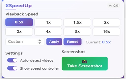 XSpeedUp - Video Speed Controller数据、下载与安全检查 | Chrome-Stats