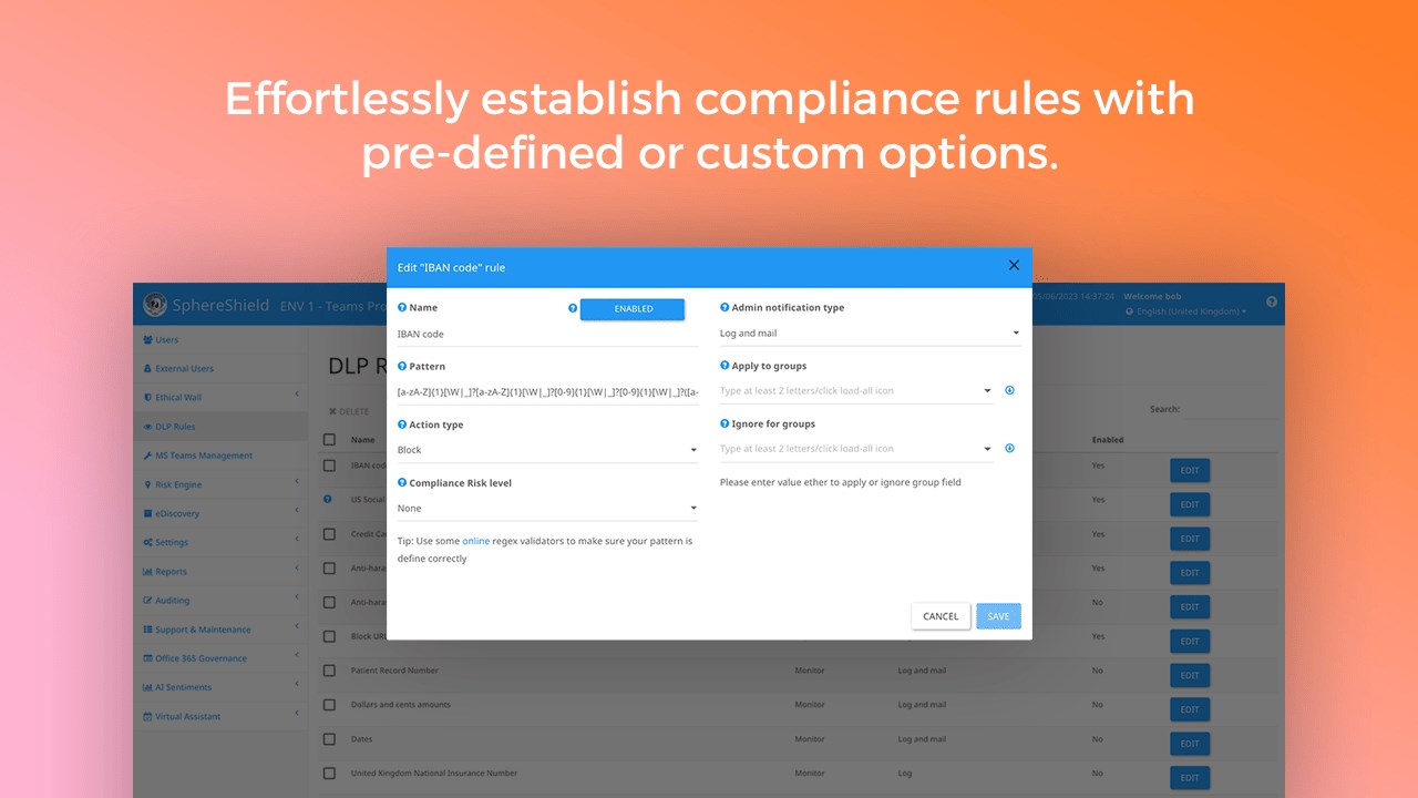 Snapshot 4 of Inline Data Loss Prevention for Microsoft Teams