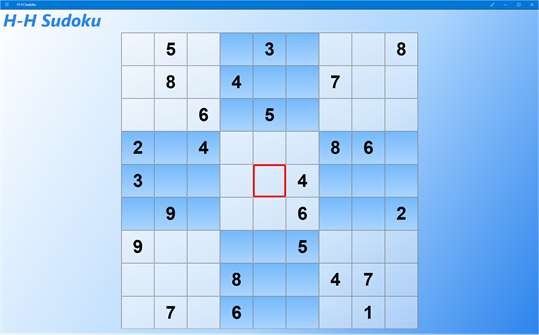 H-H Sudoku screenshot 1