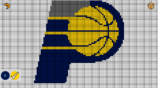 Basketball Logo Color by Number - Pixel Art Coloring Book screenshot 3