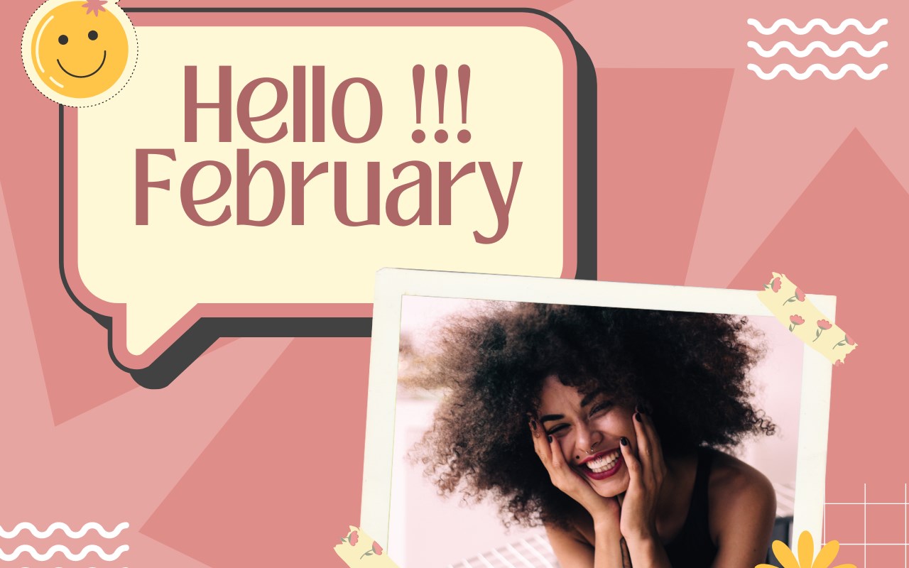 Hello February Theme Wallpaper New Tab
