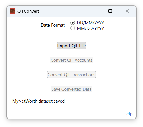 QIFConvert screenshot