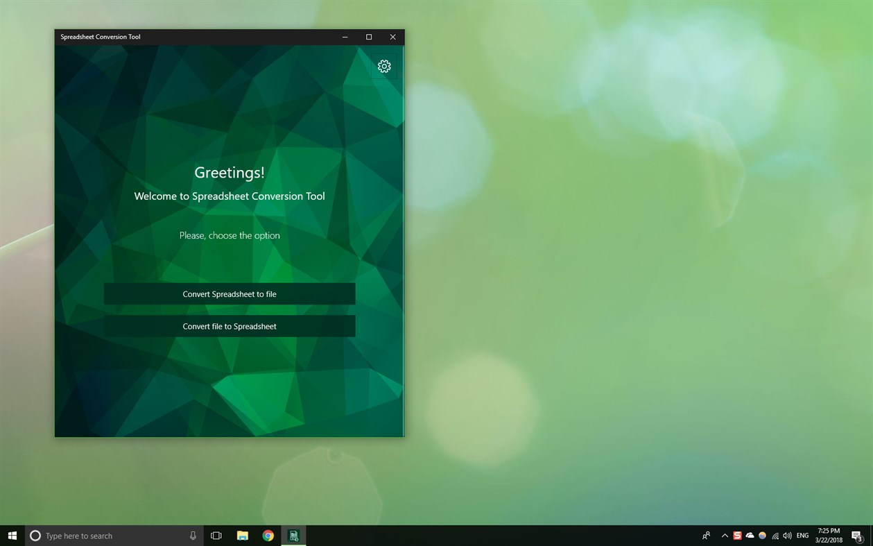 #1. Spreadsheet Conversion Tool (Windows) Με: Roxy