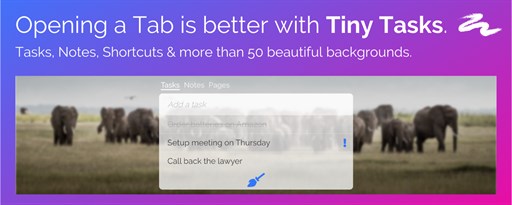 Tiny Tasks - New Tab marquee promo image