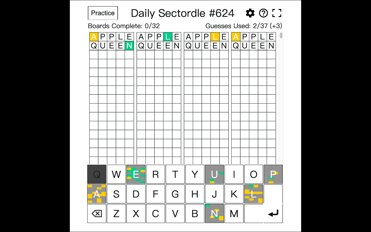Sectordle 32 Wordle - Guess word Puzzle