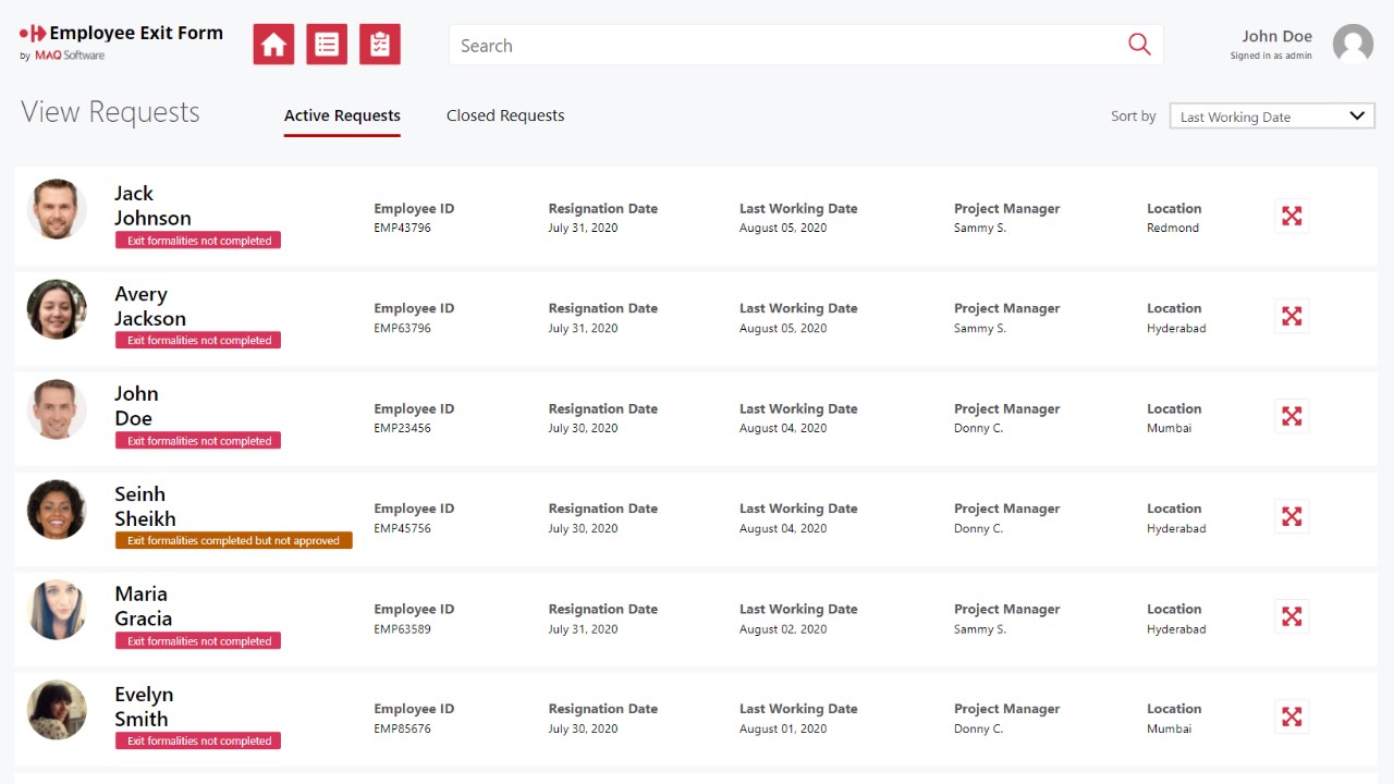 Snapshot 2 of Workflow Management Power App: 1-Week Implementation