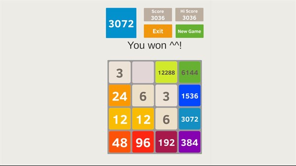 2048 odd numbers 3+3 max — 8