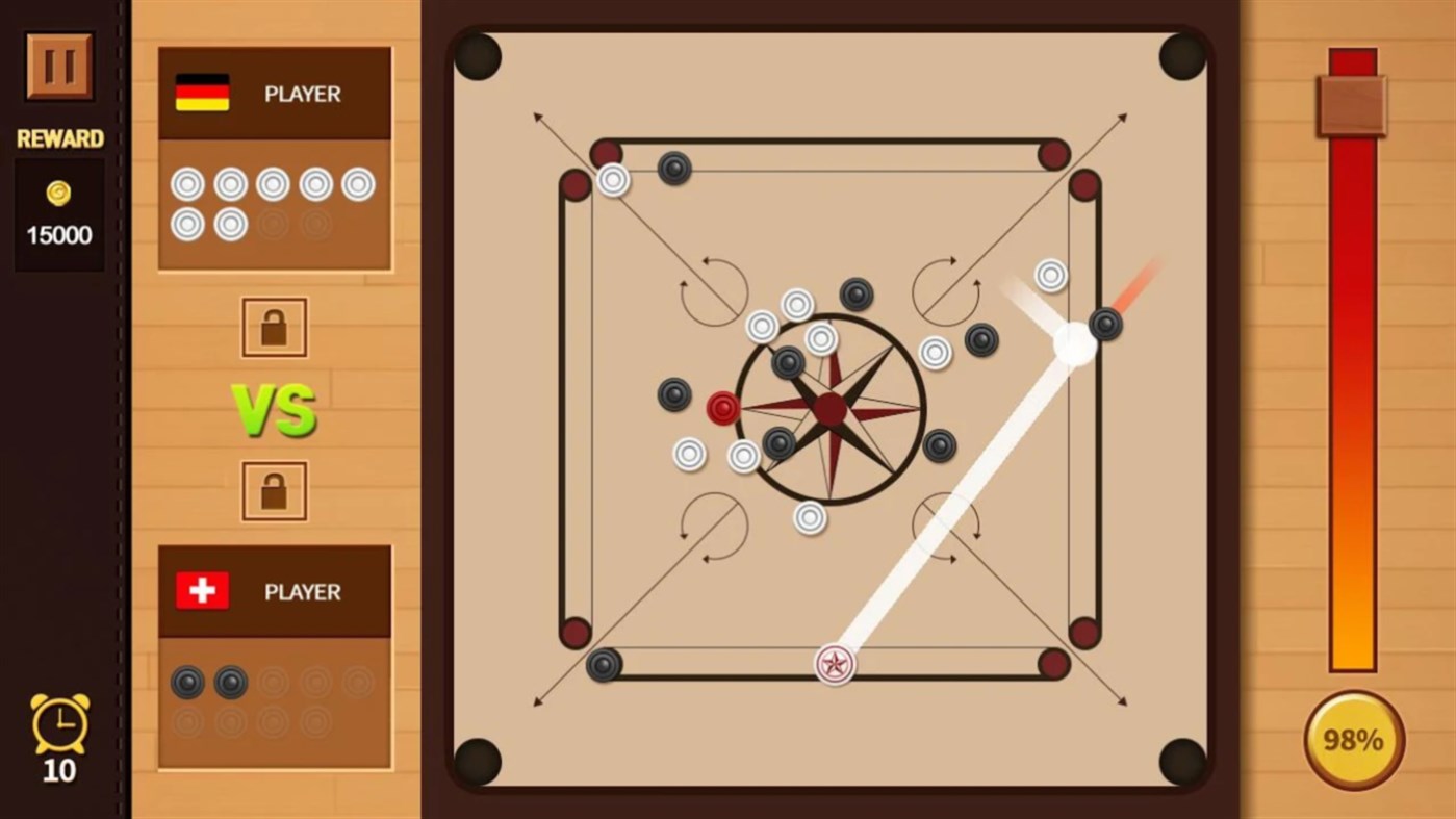 #3. Carrom Champion (Windows) By: MOBIRIX Corporation