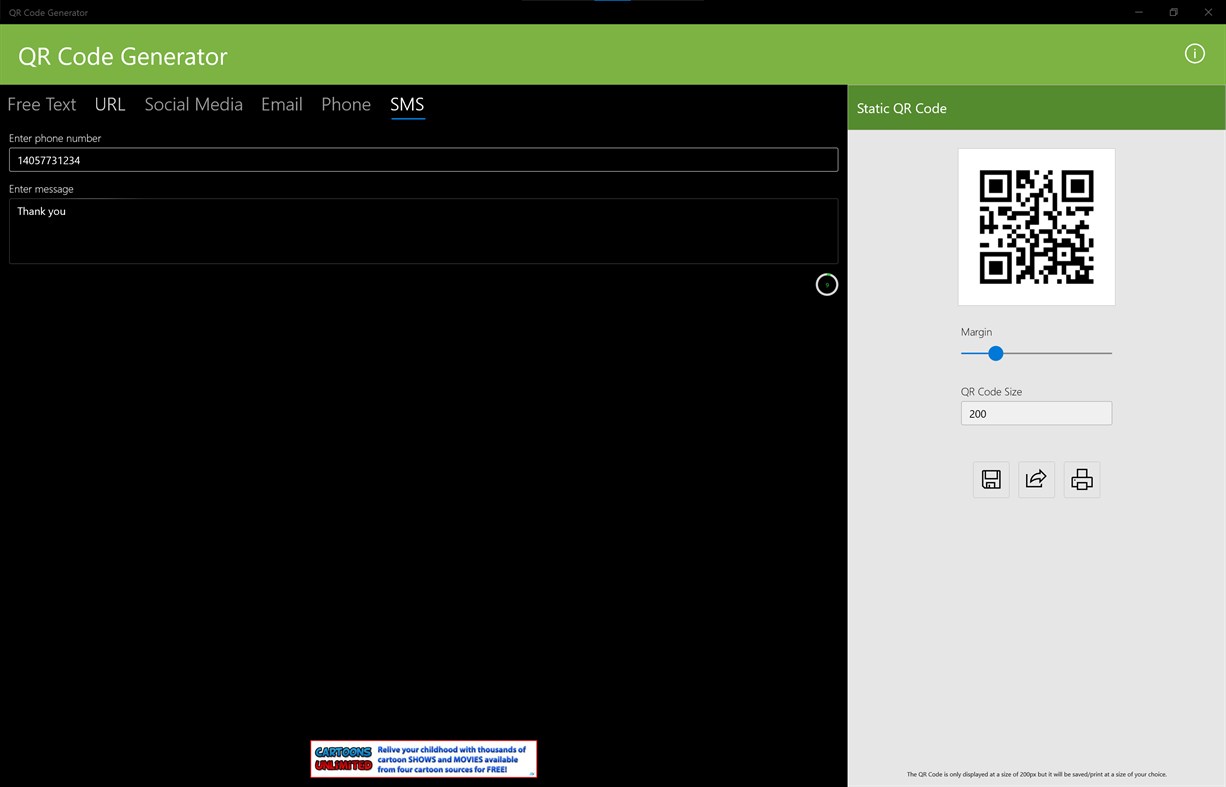 #6. QR Code Generator for Windows 10 (Windows) بواسطة: Snake Chia