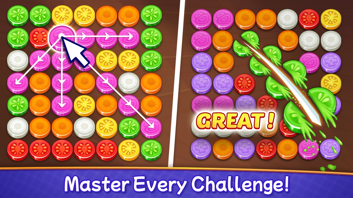 #5. Veggies Cut: Logic Puzzle Game (Windows) 由: RV AppStudios